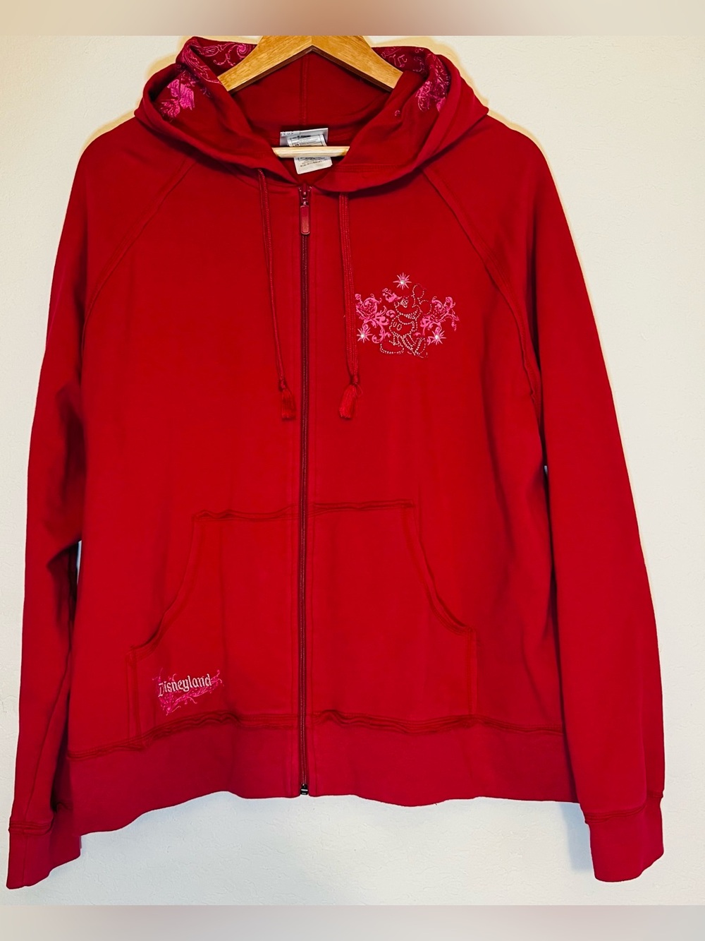Disneyland Resort Women's 1X Mickey Mouse Graphic Embroidery Seguin Hoodie